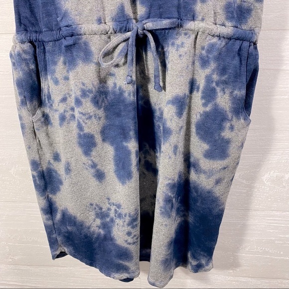 Sundry Blue & Gray Sleeveless Racerback Oversized Tie Waist Tank Dress Size 4 - Picture 6 of 16